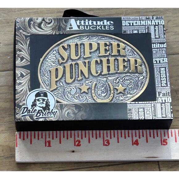 Montana Silversmiths Dale Brisby Super Puncher Attitude Belt Buckle New In Box - Picture 4 of 4